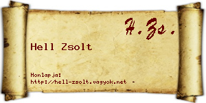 Hell Zsolt névjegykártya